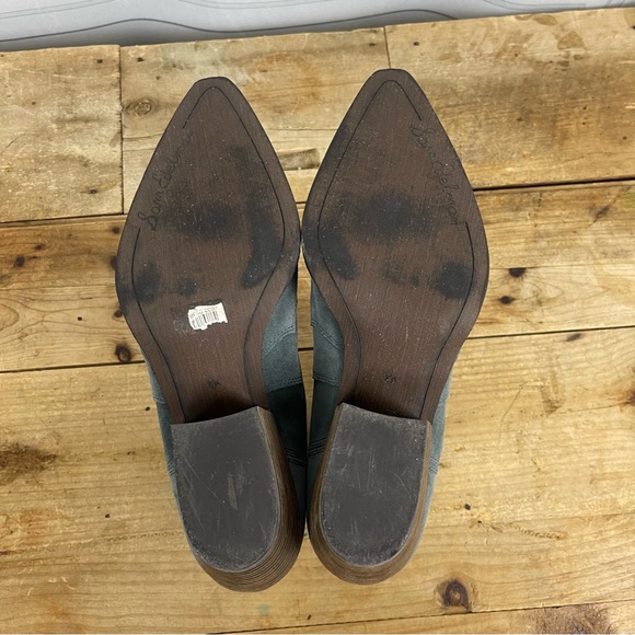 Sam Edelman "Winona" Blue/Gray Western‎ Suede Ankle Booties - Women's 8.5 - Picture 8 of 14